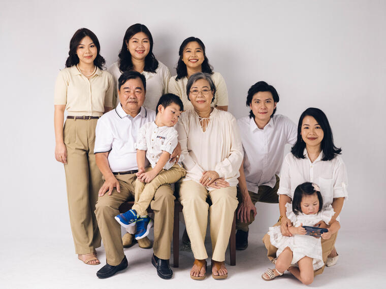 Simple Studio Family Portrait